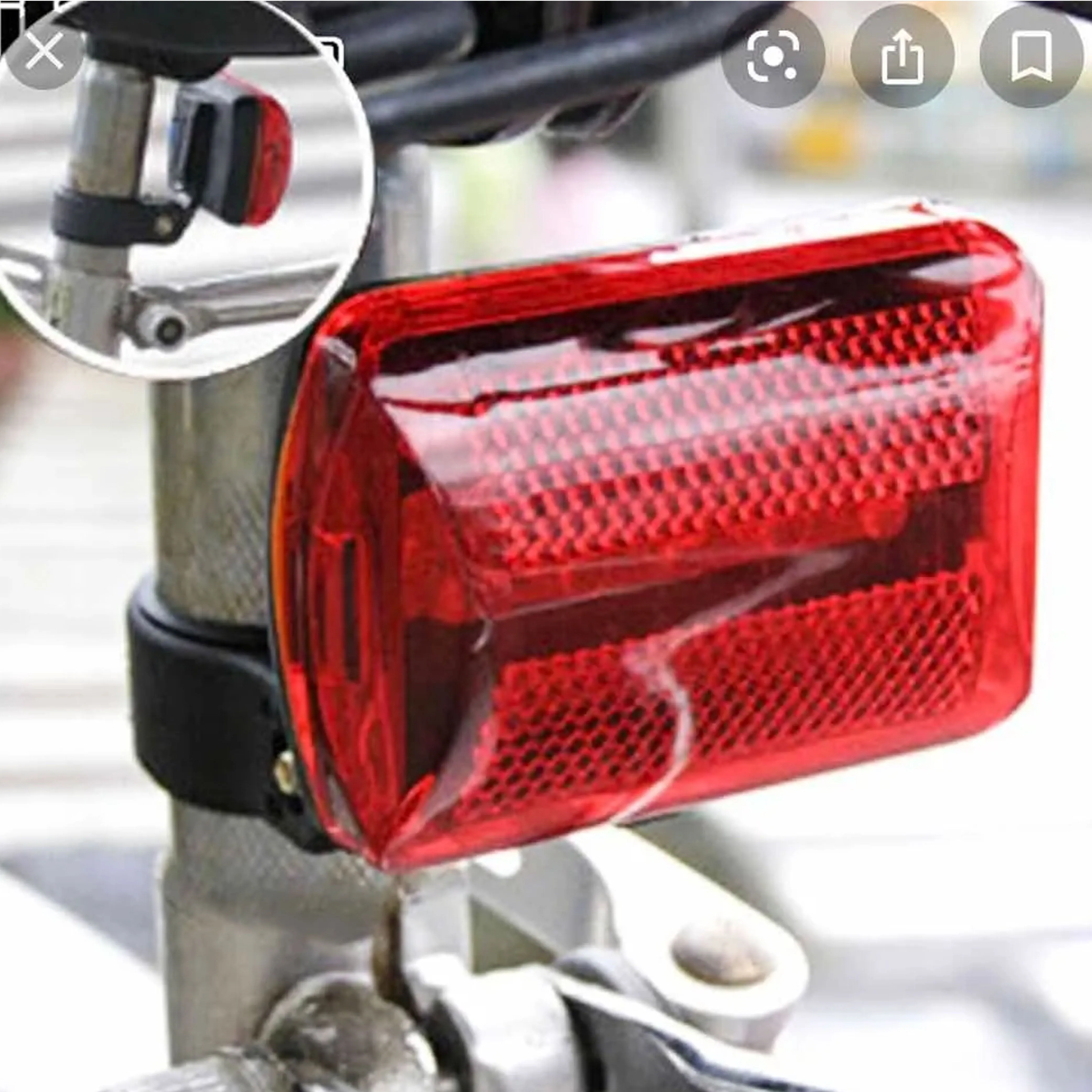 2 X Bicycle Rear Bike Tail 5 LED Light Headlight Cycling Blink Flashlight Safety