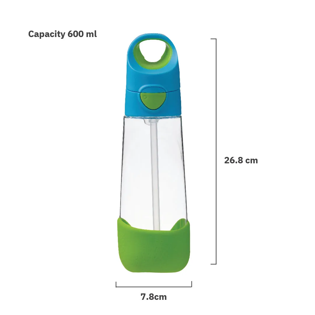 b.box Tritan straw Drink Bottle 600ml  Ocean Breeze Blue Green