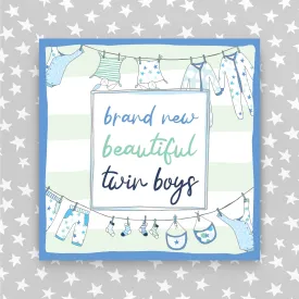 Brand New Twin Boys Card (TF117)