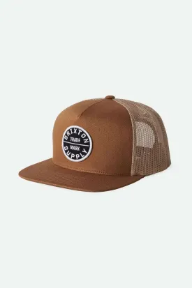 Brixton Mens Tan/Light Tan Oath MP Trucker Hat