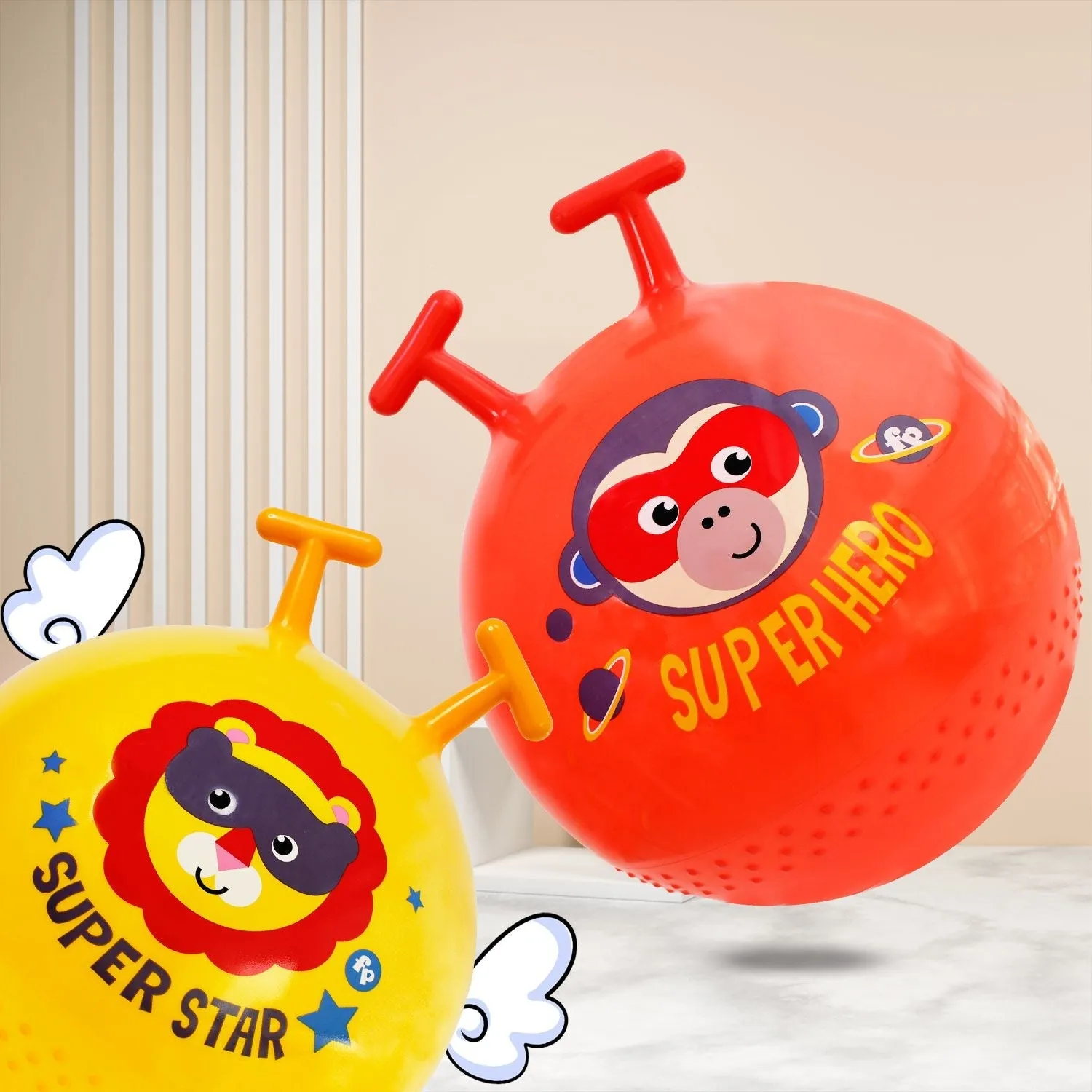 Fisher-Price 45cm Super Bouncy Ball With Pump Assorted Styles