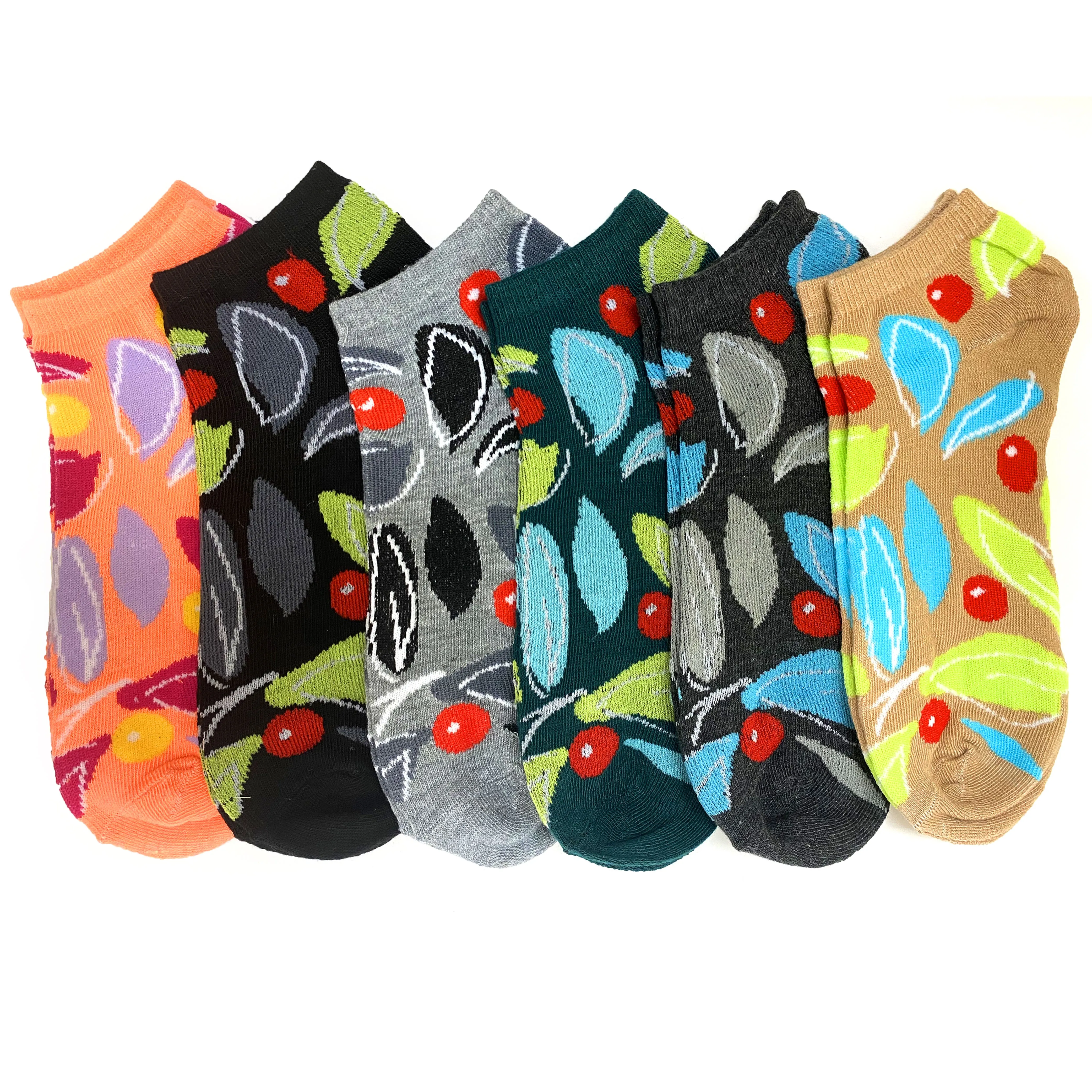 Lot 12 Pairs Women's Neon Ankle Socks Ladies Girls Candy Color Cotton Size 9-11