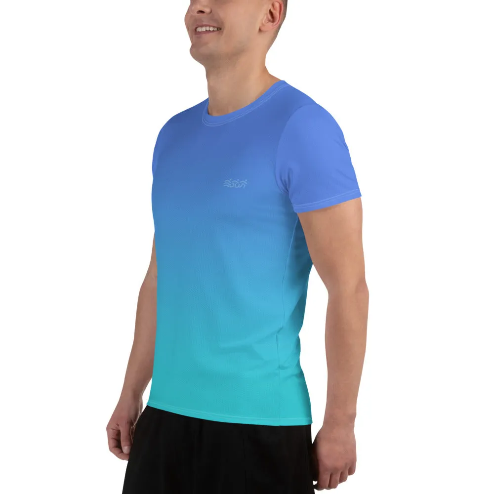 Men's technical shirt - blue gradient