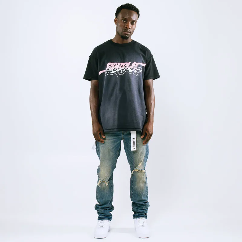 Purple Brand Double Trouble Tee - Black