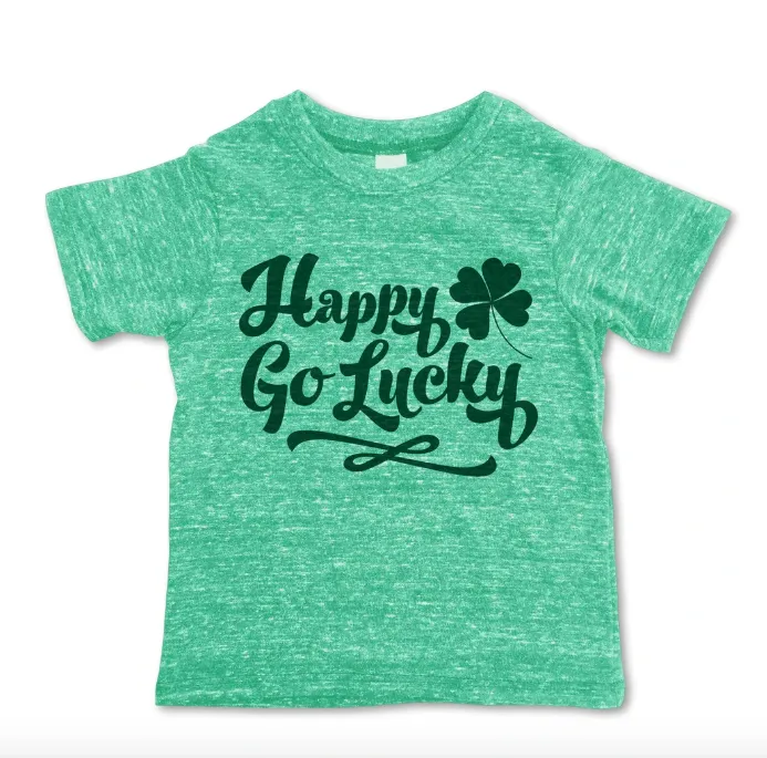 Rivet Kids - Happy Go Lucky Tee in Heather Green